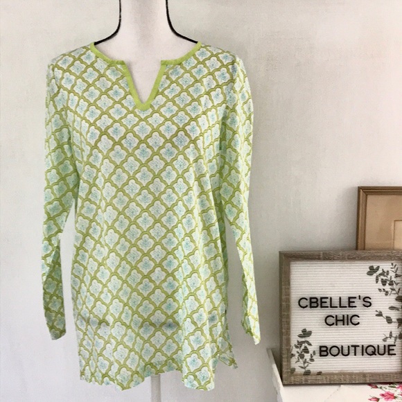 J. Jill Other - J.Jill Cotton Ikat Tunic Swim Coverup Sz S